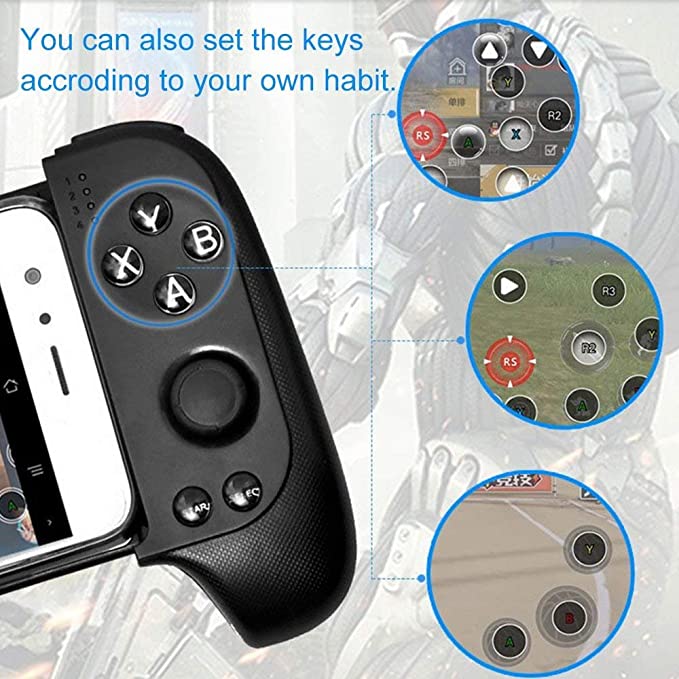 Wireless bluetooth game telescopic mobile phone handle