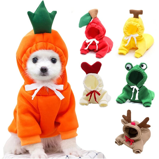 Fleece Fruit Hoodies Pet Dogs Costume