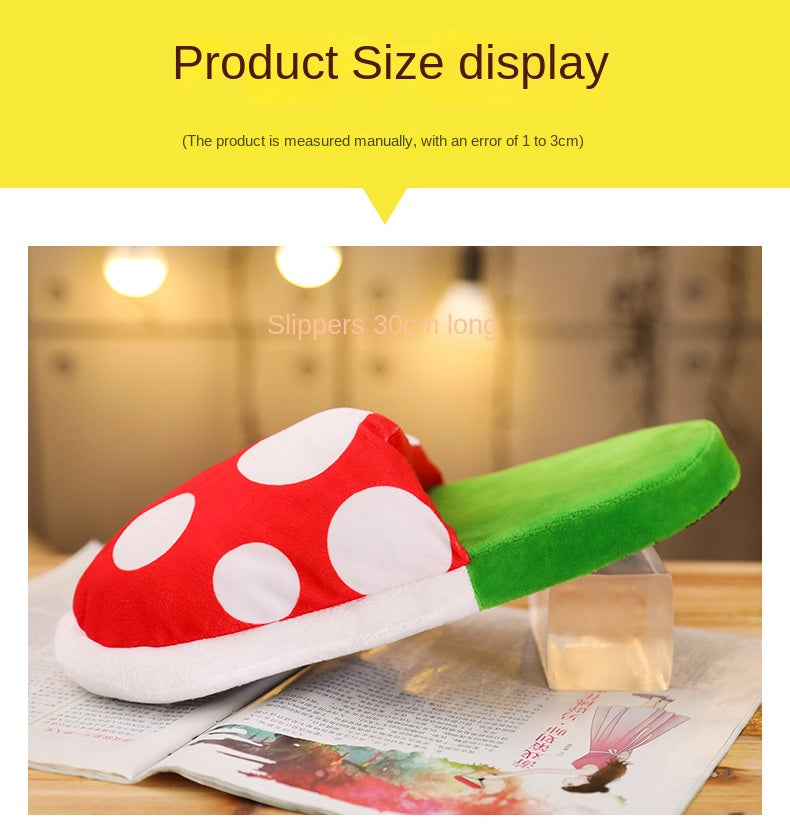 Super Mario Piranha Plants Plush Funny Slippers Loafer with Pipe Pot Holder