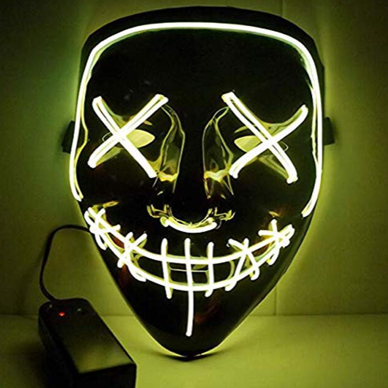 Halloween EL glow mask Black light cold mask KTV dance party LED mask