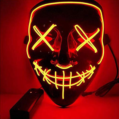 Halloween EL glow mask Black light cold mask KTV dance party LED mask