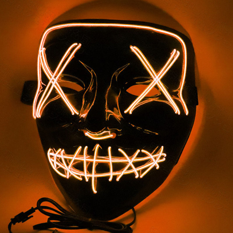 Halloween EL glow mask Black light cold mask KTV dance party LED mask