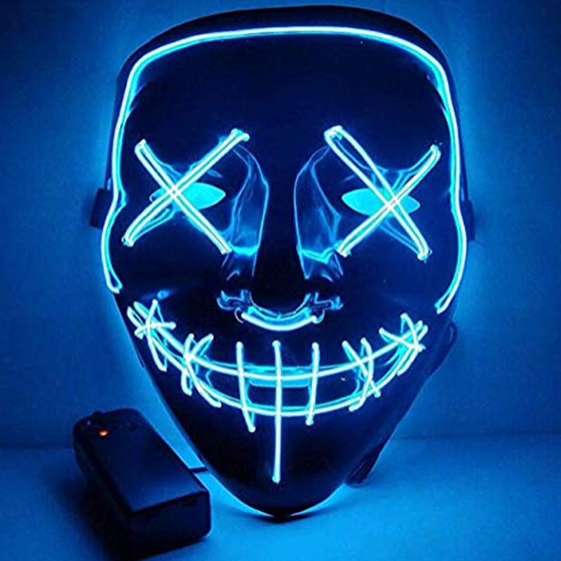 Halloween EL glow mask Black light cold mask KTV dance party LED mask