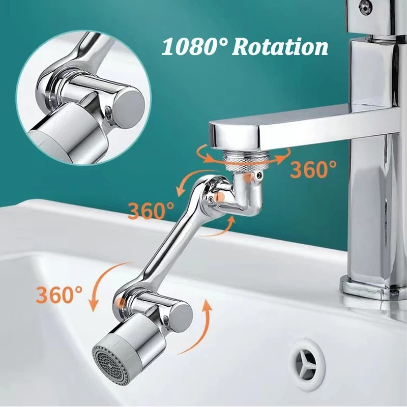 1080° Rotatable Bathroom Faucet Water Saving Filter