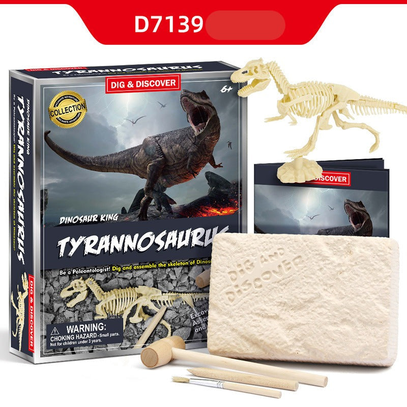 DIY archaeological excavation Jurassic animal model skeleton simulation dinosaur toy puzzle assembly