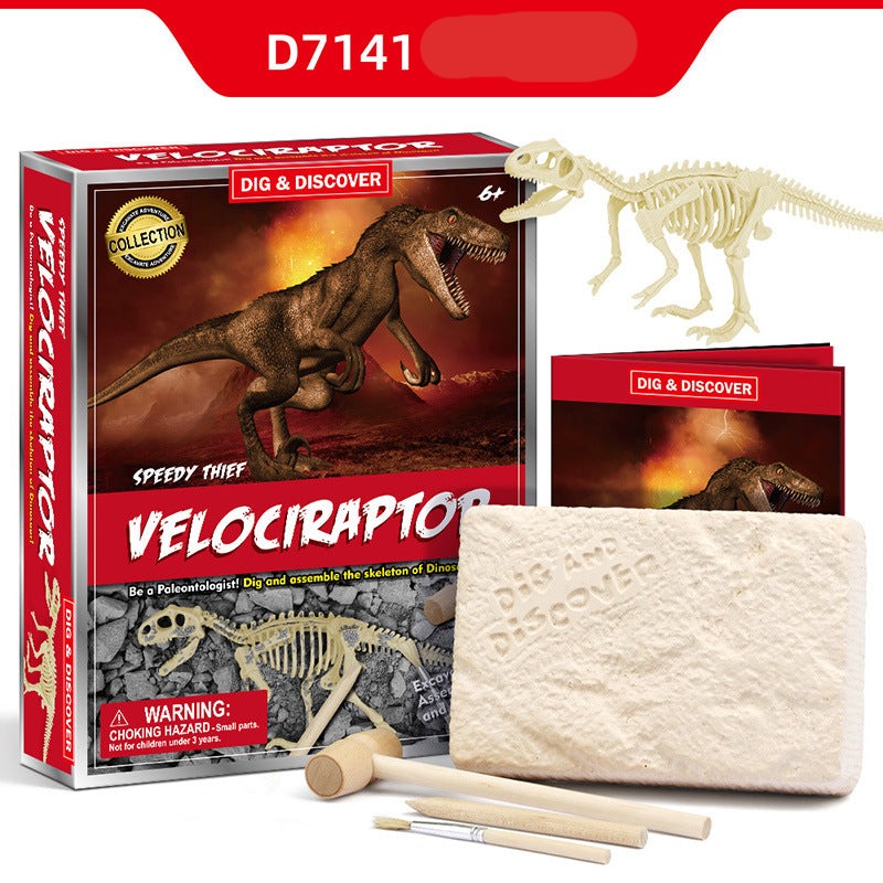 DIY archaeological excavation Jurassic animal model skeleton simulation dinosaur toy puzzle assembly