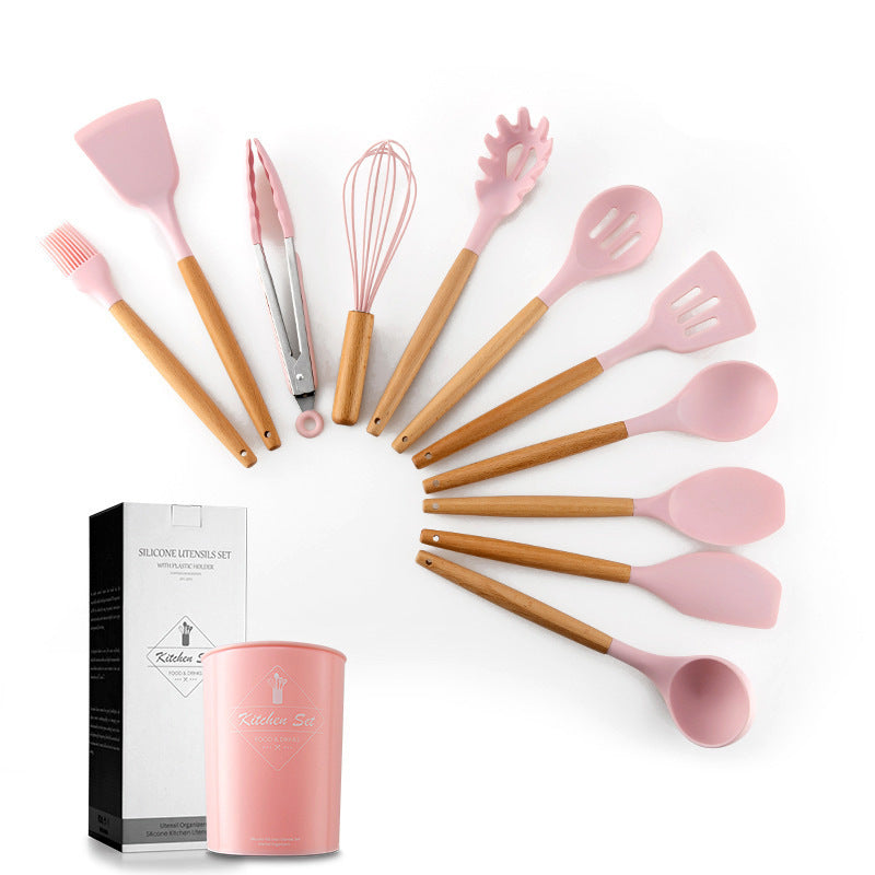 11-piece Kitchenware Set Silicone Kitchenware Set with Wooden Handle