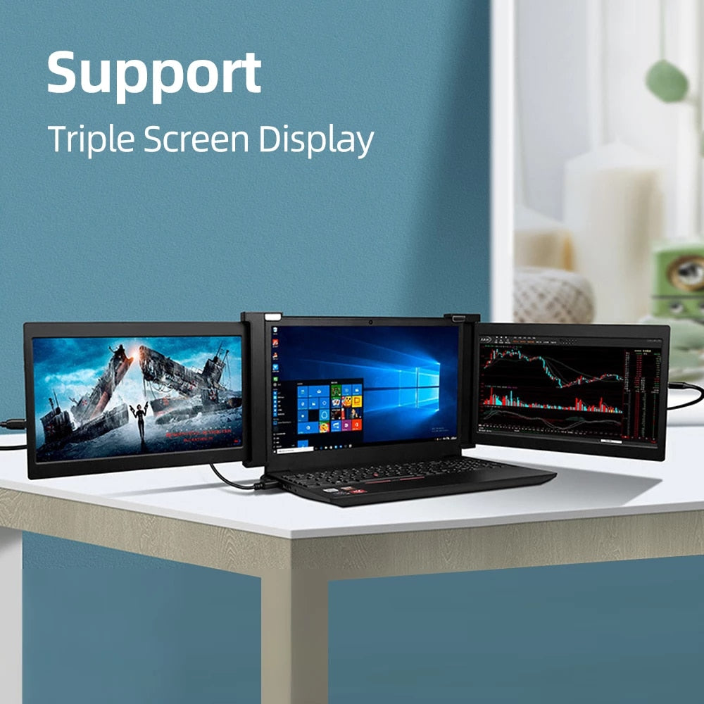 Portable Dual-screen(Tri-Screen) Monitor For Laptops