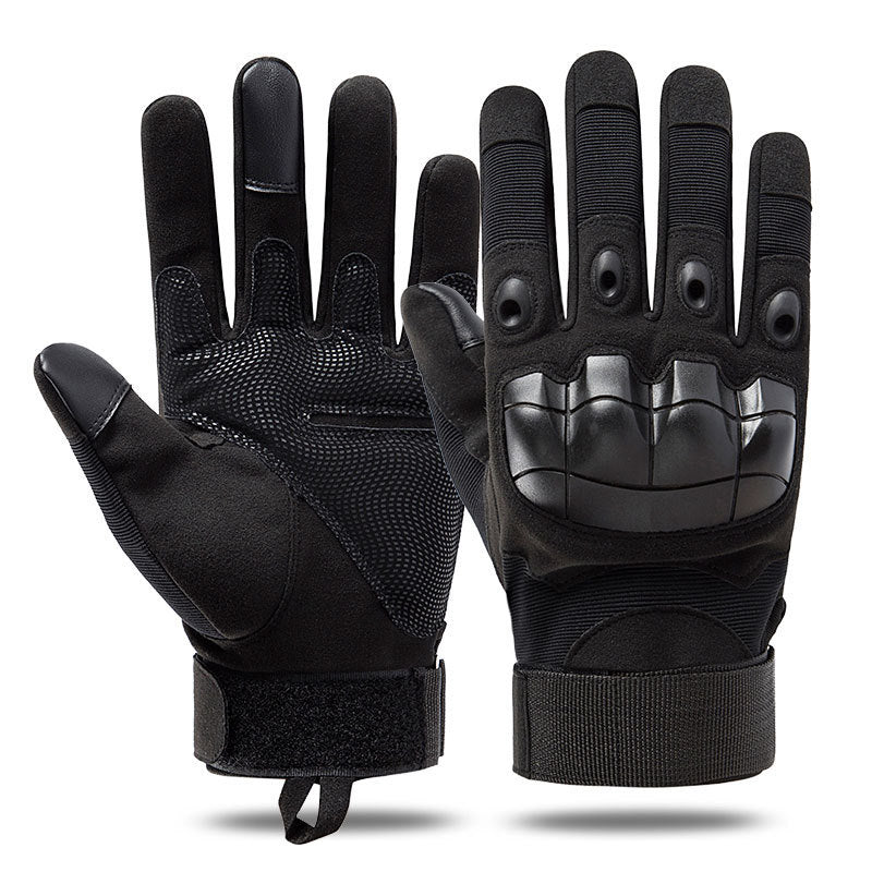 Outdoor Sport Full Finger Military Combat Anti-Slip Carbon Fiber Shell Tactical Gloves