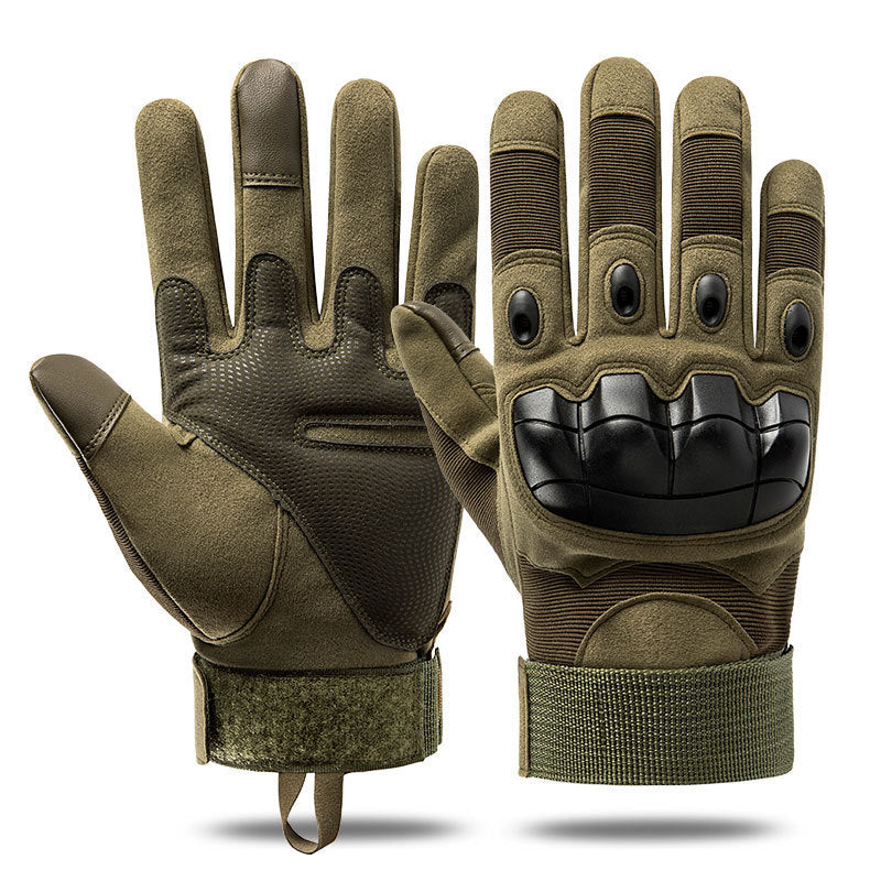 Outdoor Sport Full Finger Military Combat Anti-Slip Carbon Fiber Shell Tactical Gloves