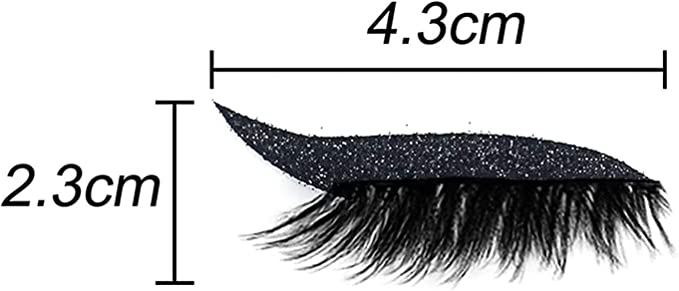 Eyeliner sticker glitter invisible adhesive eyeliner sticker with eyelashes