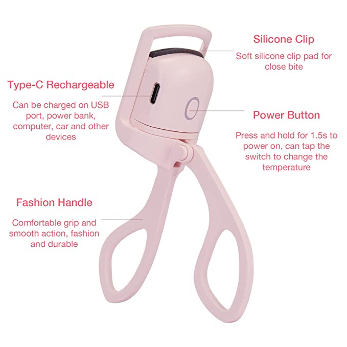 Portable Eyelash Curler Rechargeable Dual Temperature Eyelash Curler