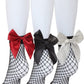 Bow net socks Lolita white lace fishnet socks