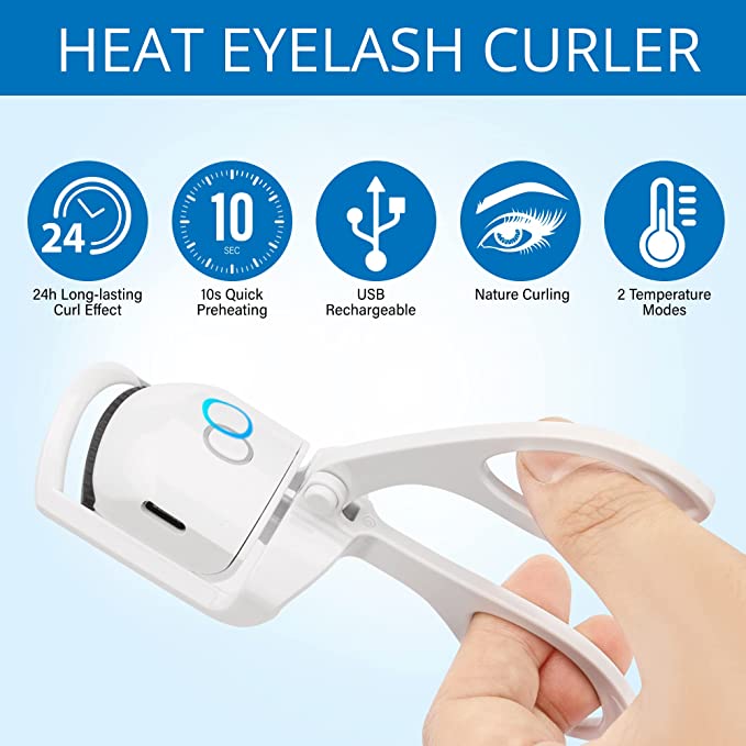 Portable Eyelash Curler Rechargeable Dual Temperature Eyelash Curler