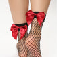 Bow net socks Lolita white lace fishnet socks