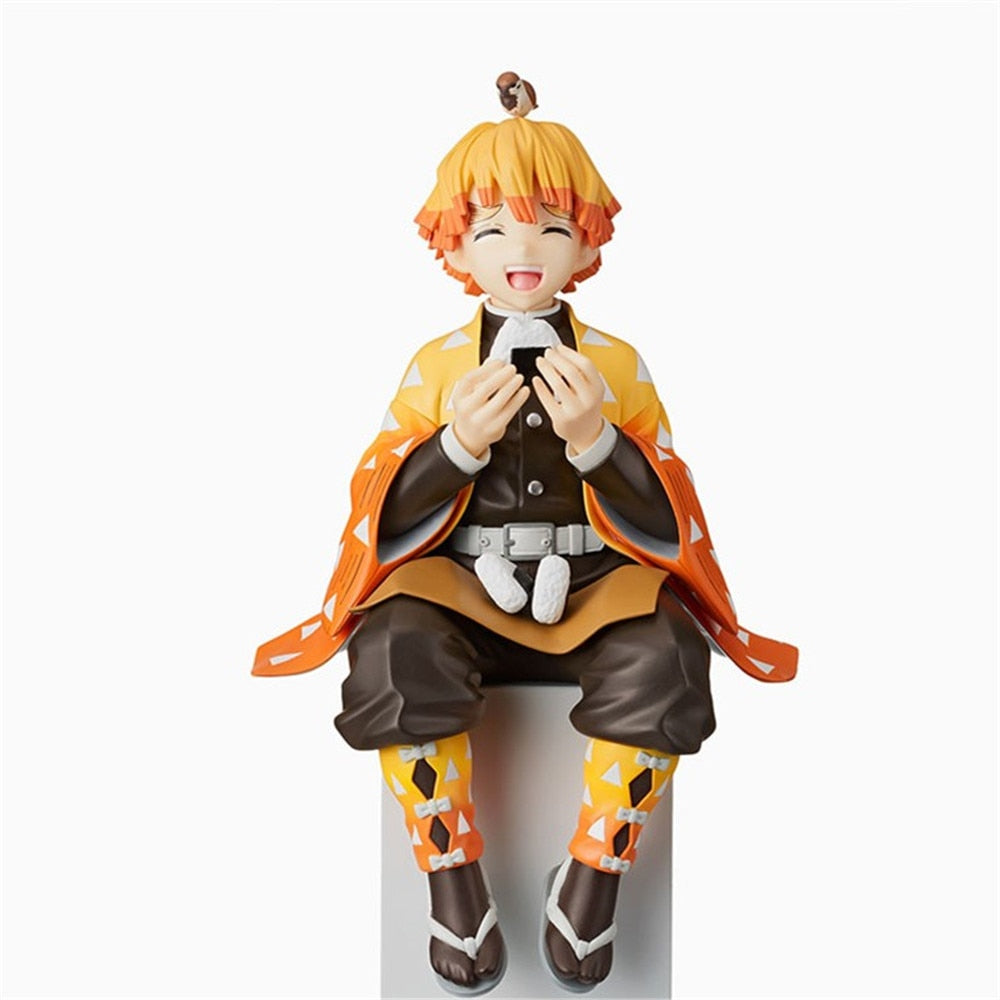 The Demon Slayer Eating Rice Balls Sitting Pose Figure