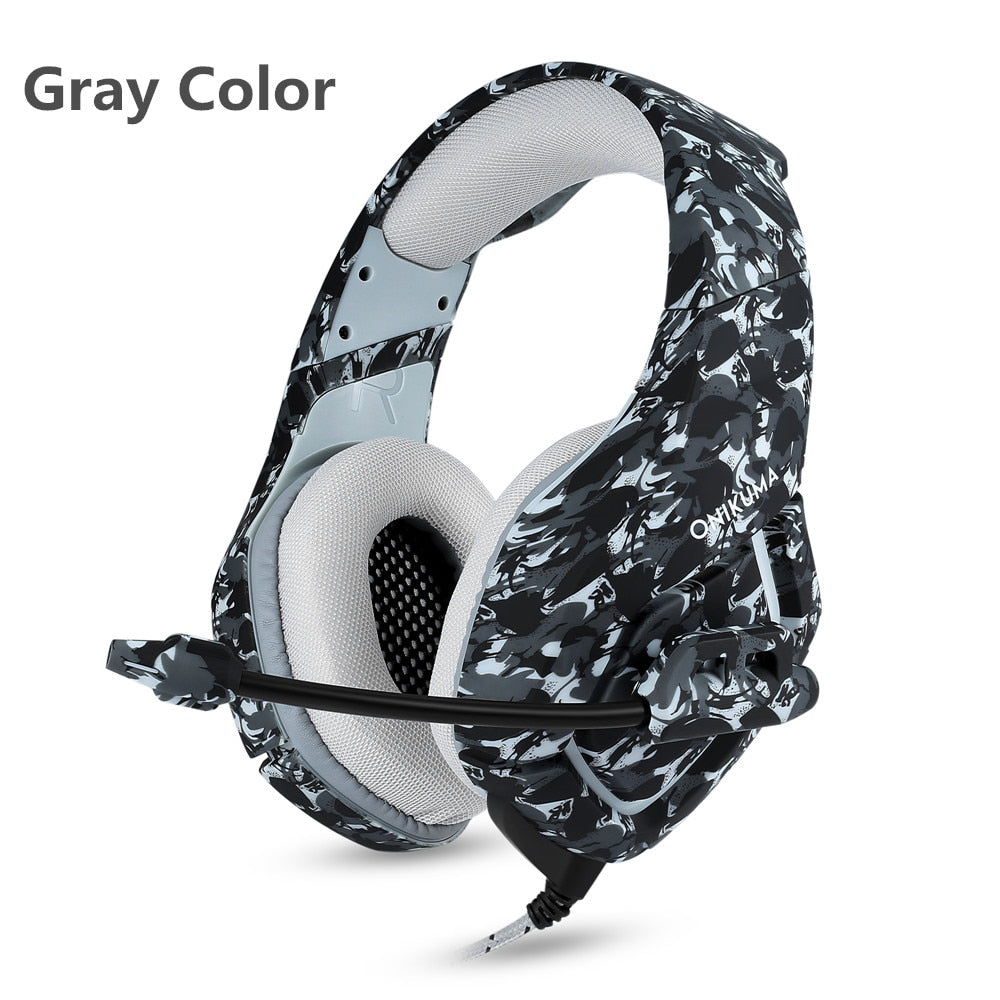 ONIKUMA K1 Camouflage Gaming Headset Wired For Computer/PS4/PC/Moblie Phone/ Xbox/Tablet Earphones with Mic