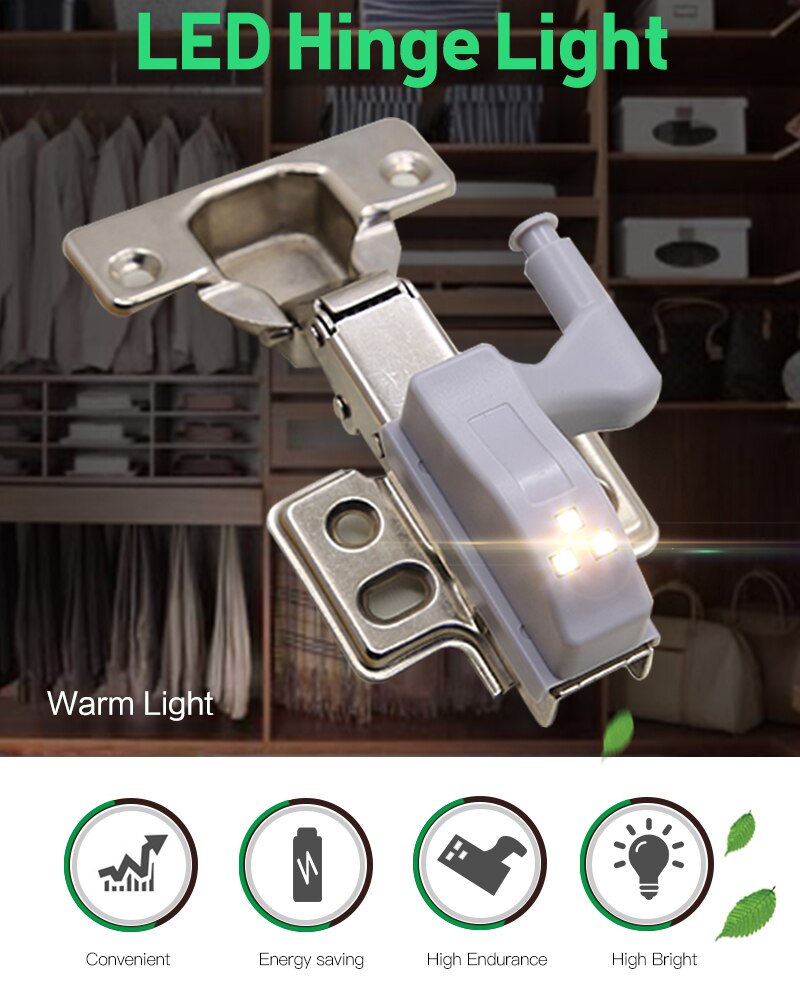 Sensor Inner Hinge Lamp For Cupboard Closet Kitchen