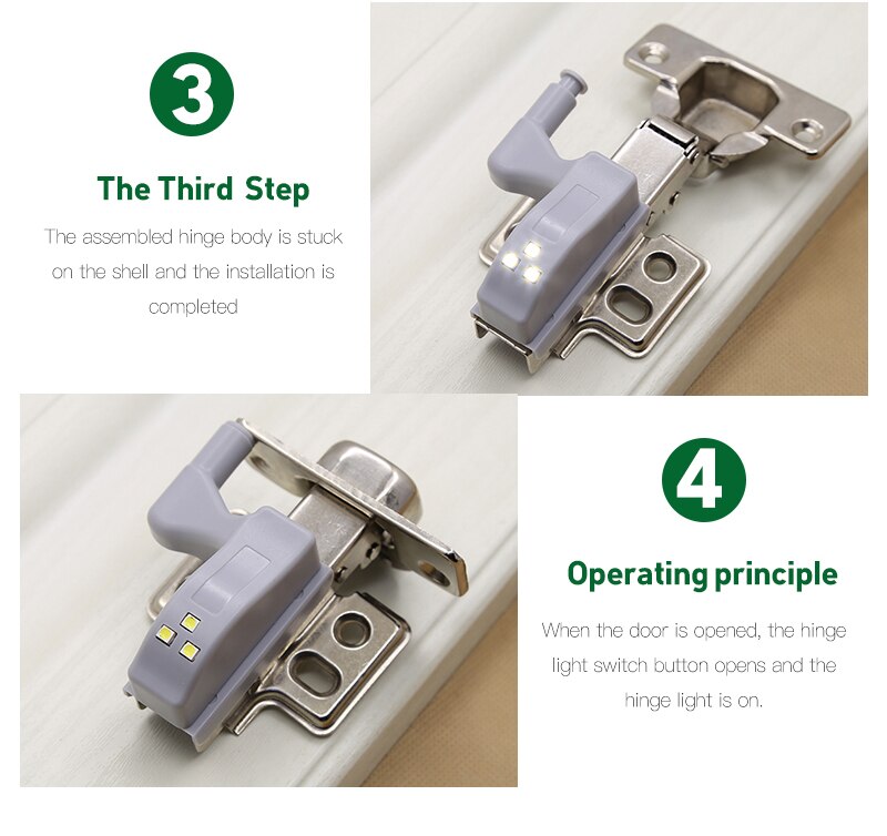 Sensor Inner Hinge Lamp For Cupboard Closet Kitchen