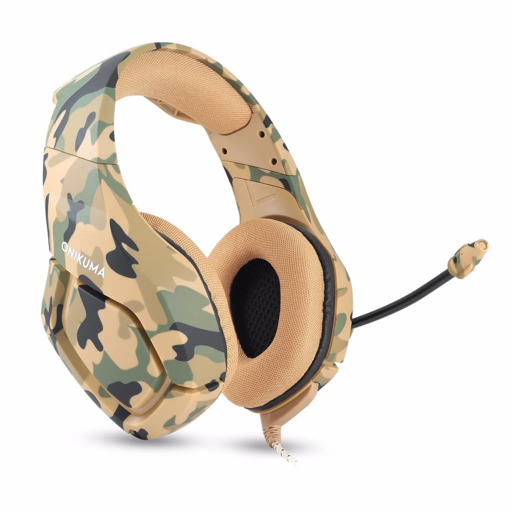 ONIKUMA K1 Camouflage Gaming Headset Wired For Computer/PS4/PC/Moblie Phone/ Xbox/Tablet Earphones with Mic