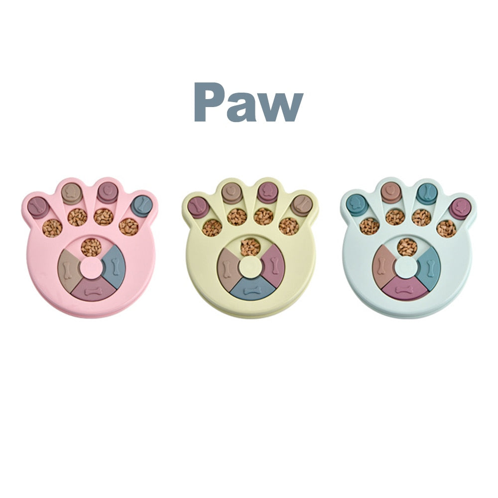 Dog Puzzle Toys Slow Feeder Increase IQ Interactive Turntable Toy Food Dispenser Slowly Eating Bowl Pet Cat Dogs Training Game