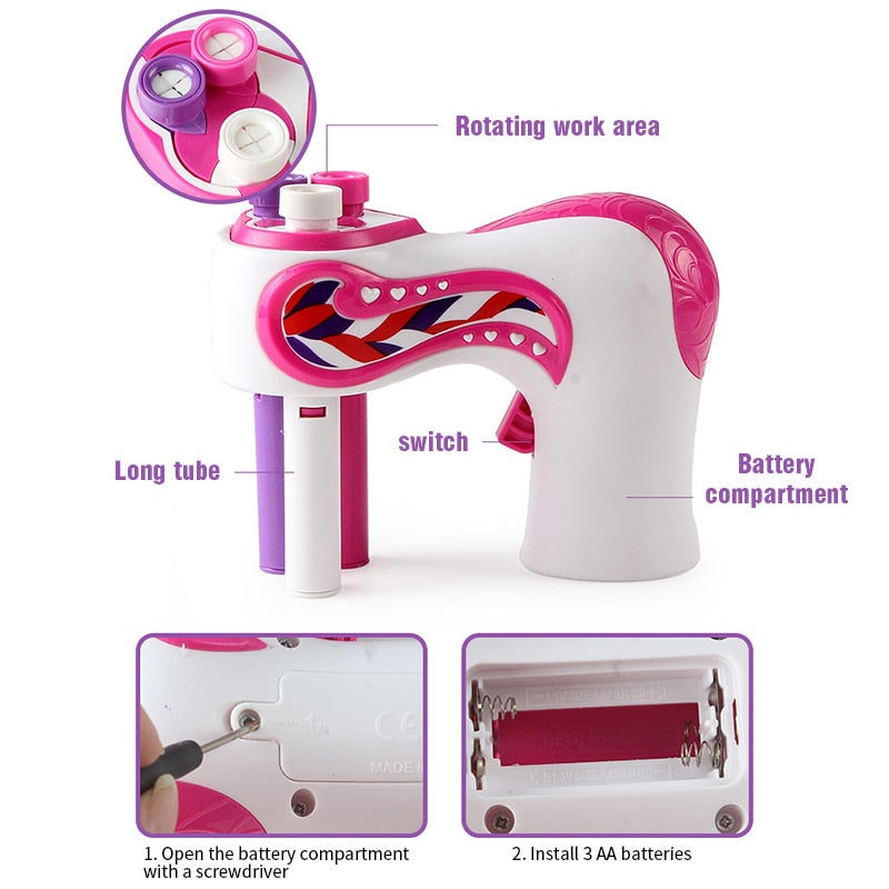 Automatic Hair Braider for Girls Electric DIY Hair Weave Machine Twist Knitting Roll Children Braiding Hair Styling Tools Gift