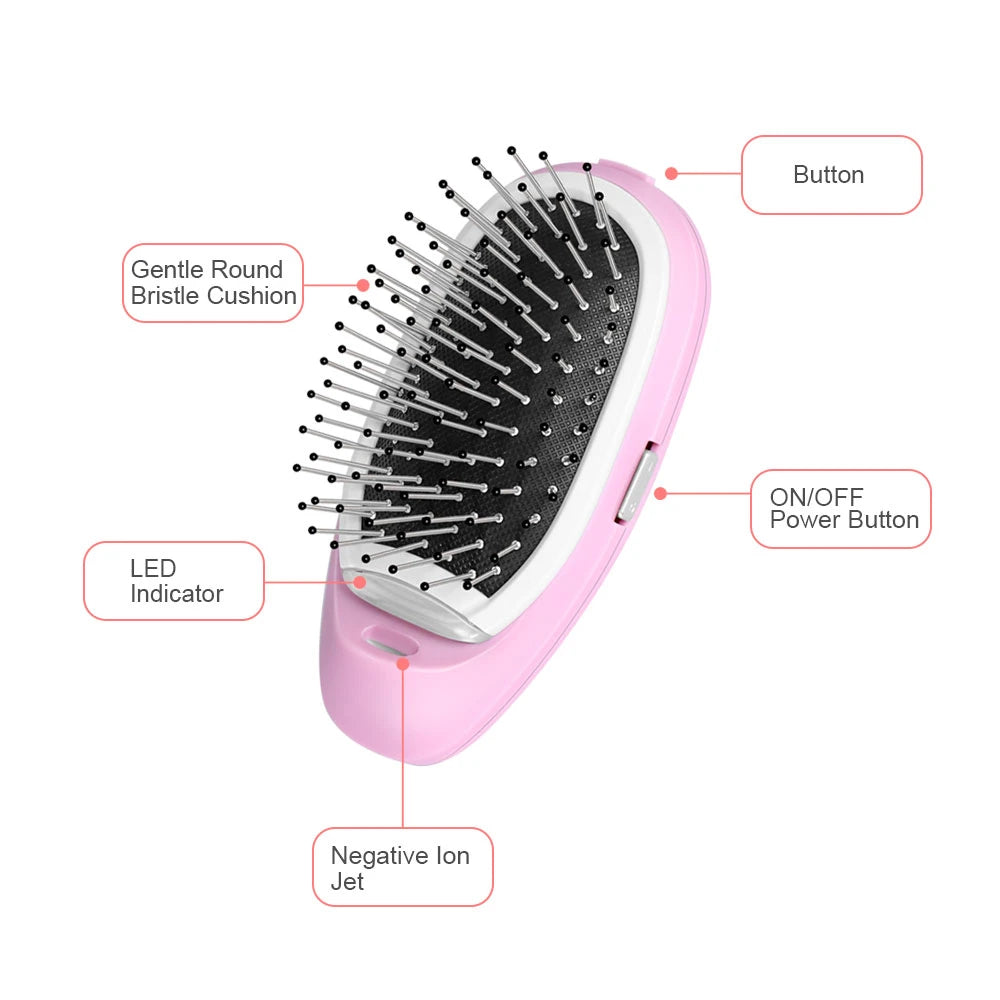 Negative ion electric hairdressing massage comb