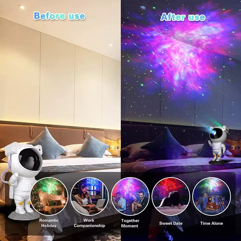 Galaxy Star Projector Starry Sky Night Light Astronaut Lamp