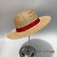 Straw Hat Madeline Hat Cosplay Monkey D Luffy Performance Props Costume Party Yellow Summer Strawhats with String Sun Beach Hats