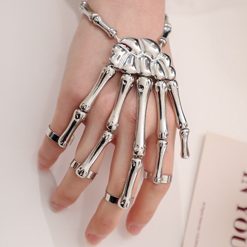 Halloween jewelry skull skeleton ghost claw finger bracelet