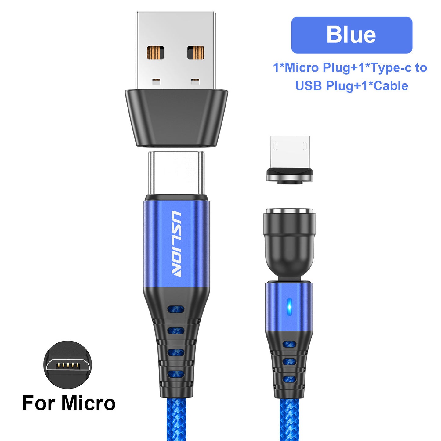 6-in-1 Fast Charging Magnetic Data Cable