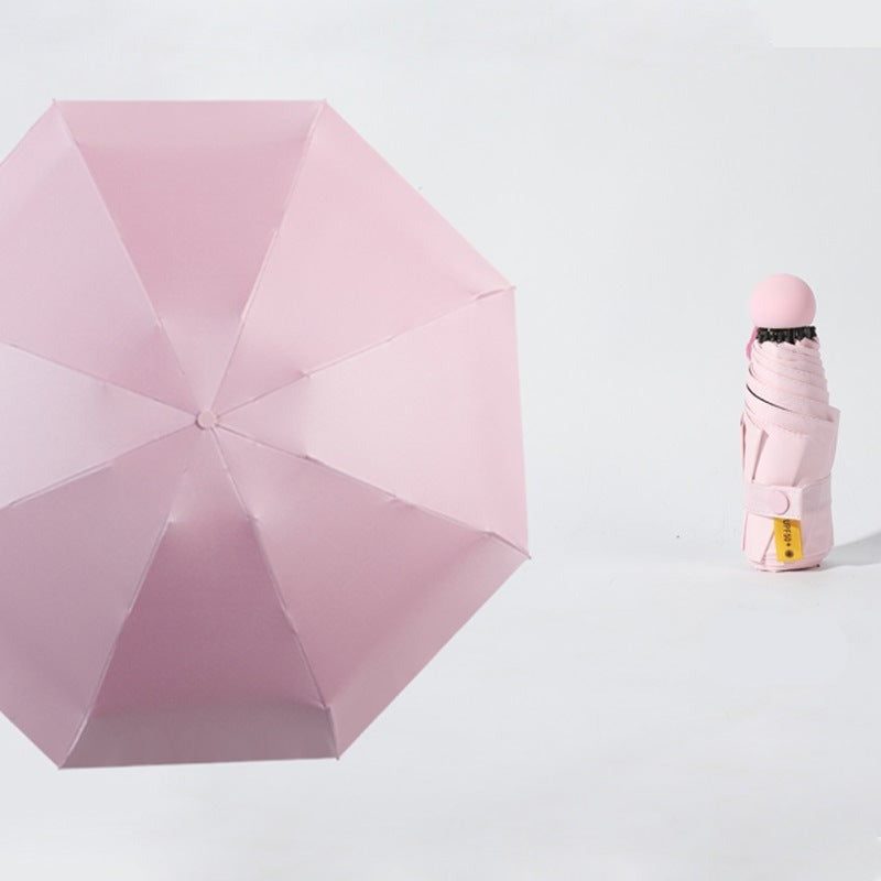 Light and Small Mini Umbrella with Cute Case