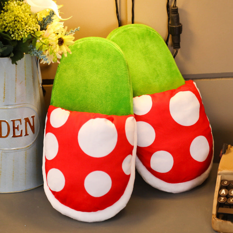 Super Mario Piranha Plants Plush Funny Slippers Loafer with Pipe Pot Holder