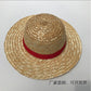 Straw Hat Madeline Hat Cosplay Monkey D Luffy Performance Props Costume Party Yellow Summer Strawhats with String Sun Beach Hats