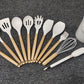 11-piece Kitchenware Set Silicone Kitchenware Set with Wooden Handle