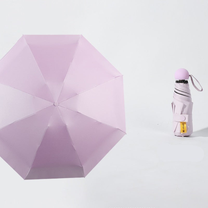 Light and Small Mini Umbrella with Cute Case