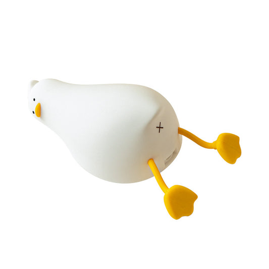 LED Lying Flat Duck Silicone Night Light USB Charging Bedside with Sleep Night Light Pat Dimming Atmosphere Table Lamp