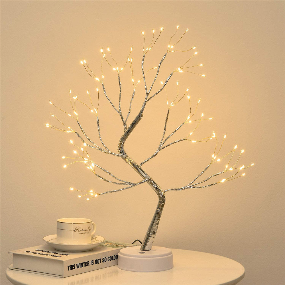 LED Night Light Mini Christmas Tree Copper Wire Garland Lamp