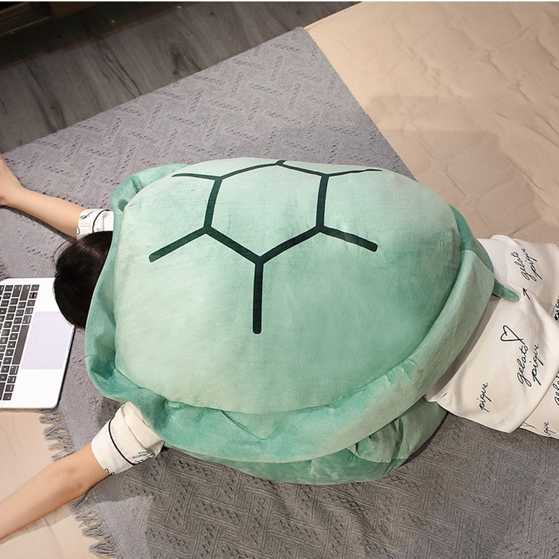 Wearable Turtle Shell Pillows, Tortoise Plush Pillow Turtle Shell Stuffed Animal Costume Plush Toy Funny Dress Up