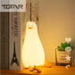 LED Lying Flat Duck Silicone Night Light USB Charging Bedside with Sleep Night Light Pat Dimming Atmosphere Table Lamp