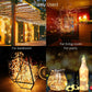 LED Copper Wire Solar Fairy Lights (8 Modes/Warm White)