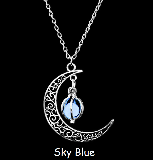 4-Color Luminous Moon Plus Pumpkin Necklace