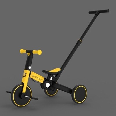 Uonibaby 4 into 1 Baby Stroller Pedal Tricycle Two Wheel Balance Bike Trolley