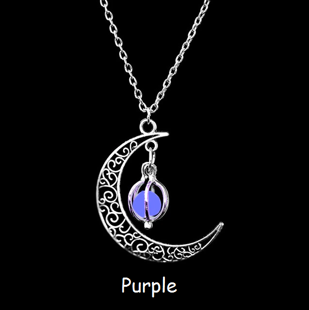 4-Color Luminous Moon Plus Pumpkin Necklace